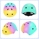 Color Gradient Adjustable Kids' Helmet with Knee & Elbow Pads Set | Multi-Sport Safety Gear for Boys & Girls Ages 5-14 | Skateboarding, Scooters, Roller & Inline Skating, Longboarding by TinyTreasures Baby Boutique