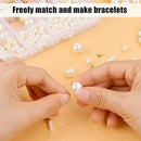 1000Pcs Pearl Beads for Bracelets Making, Pearl Beads for Jewelry Making for Adults, Silver Bracelet Beads DIY Kit, Silver Spacer Beads for Bracelets, Girls Friendship Bracelet Making Kit (Golden) by TinyTreasures Baby Boutique