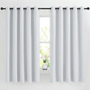 NICETOWN Room Darkening Curtains for Living Room - Easy Care Solid Thermal Insulated Grommet Curtains/Panels/Drapes for Bedroom (2 Panels, 66 by 66, Greyish White) by TinyTreasures Baby Boutique
