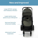 Mompush Wiz 2 in 1 Baby Stroller with Bassinet Mode, Convertible Infant Stroller for Newborn and Toddler with Reversible Seat and Large UPF 50+ Canopy by TinyTreasures Baby Boutique