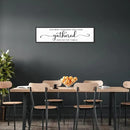The Best Memories Are Made Gathered Around The Table Wall Decor: Farmhouse Kitchen Wall Art Framed Large Rustic Kitchen Sign Modern Dining Room Wall Decor Hanging Wall Plaques 12"x40" by CozyNest Decor