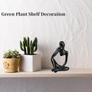 Home Decor Thinker Statue Accents, Set of 3 Thinker Sculptures Office Decor Modern Abstract Resin Decoration on Shelf Table Desk for Living Room Office Bedroom (Large Black) by CozyNest Decor