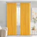 MIULEE Yellow Back Tab Blackout Curtains 90 Inches Long 2 Panels Set for Living Room Bedroom Privacy, Rod Pocket/Pinch Pleat Thermal Insulated Room Darkening Pleated Light Blocking Drapes by TinyTreasures Baby Boutique