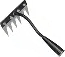Gardenia Iron Weeding Rake, Iron Rake 2.0 for Gardening and Weeding, Detachable Double-Edged Blade Design Carbon Steel Heavy-Duty Weed Rakes,Hand Weed Puller Tools for Lawn Yard Garden Farm (6 teeths) by GreenHaven Gardens