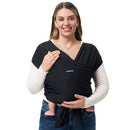 Momcozy Baby Wrap Carrier, Easy to Wear Infant Carrier Slings, Lightweight Hands Free Baby Sling, Adjustable Baby Carriers for Newborn to Toddler 8-35 lbs, Black by TinyTreasures Baby Boutique