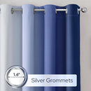 HOMEIDEAS Navy Blue Ombre Blackout Curtains, 52 X 96 Inch Length Gradient Color Room Darkening Curtains with Grommet Thermal Insulated Window Drapes for Living Room, Bedroom, 2 Panels by TinyTreasures Baby Boutique