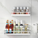 2PCS Kitchen Spice Rack, SUS304 Stainless steel Wall Mount Storage Rack, Seasoning Container, 19.7Inch Spice Organizer, Kitchen Seasoning Hanging Rack, Bathroom Shelf for Storing Toiletries by CozyNest Decor