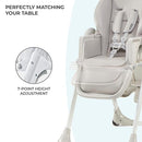 Kinderkraft Highchair Yummy, Baby Chair, Ergonomic, Comfortable, Reclining, Foldable, with Ajustable Height, Footrest, Detachable Double Tray, for Toddler, from 6 Month to 3 Years, Gray by TinyTreasures Baby Boutique