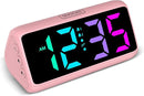 Netzu Loud Alarm Clock for Heavy Sleepers, RGB Alarm Clocks for Bedrooms Seniors Kids, Plug in Digital Clock with 5 Dimmers, 2 Alarms, 4 Volumes and Snooze by TinyTreasures Baby Boutique