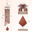 Wind Chimes Outdoor Large Deep Tone, 44 Inches Sympathy Wind Chimes Tuned Soothing Melody, Memorial Wind-Chime with 6 Heavy Tubes for Outside Decoration, Garden/Yard. Copper by CozyNest Decor