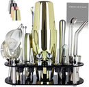 22-Piece Cocktail Shaker Set, 25/20oz Bartender Kit, Bartending Stainless Steel Bar Tools Sets for Drink Mixing, Boston Cocktail Shakers with Stand Recipes Booklet (Rose Copper-25-20oz) by CozyNest Decor
