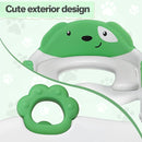 2 In 1 Potty Training Toilet Seat & Toddler Step Stool, Bottom Triangle Stability Toddler Toilet Seat, Adjustable Step & Seat Height Potty Seats (Green) by TinyTreasures Baby Boutique