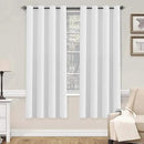H.VERSAILTEX White Curtains 72 inches Long for Living Room Thermal Insulated Window Treatment Panels/Drapes - (White Color) - Set of 2 - Grommet Top by CozyNest Decor