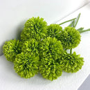 Kimura's Cabin 20Pcs Green Artificial Chrysanthemums Fake Silk Ball Flowers Mums Bouquets Arrangements Wedding Party Decor St Patricks Day Home Kitchen Garden Table DIY Floral Centerpieces (Green) by CozyNest Decor