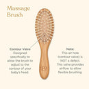 Natural Bamboo Hair Brush & Comb Set, 3 Piece - Cradle Cap Brush, Massage Hair Brush, Bamboo Comb for Toddlers, Newborns & Infants I Baby Registry Gift by TinyTreasures Baby Boutique