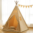Teepee Tent for Kids-Portable Children Play Tent Indoor Outdoor (Khaki) by TinyTreasures Baby Boutique