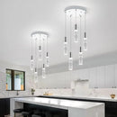 OKELI Smart Dimmable LED 5-Light Pendant Light for Kitchen Island, 18W 1350LM Modern Bubble Crystal Island Light Fixture with TUYA App & Voice Control, Adjustable 3000K-6000K, Electro-Chrome by CozyNest Decor