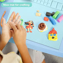 AWOKE Silicone Painting Mat - 20"X16" Silicone Art Mat with 1 Water Cup for Kids - Craft Mat has12 Color Dividers - 2 Paint Dividers (Blue),Toddler Activities,3 4 5 Year Old Girl Boy Birthday Gifts by TinyTreasures Baby Boutique