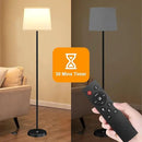 Floor Lamp for Living Room Bedroom,Modern Floor Lamp with Remote, Simple Design with White Shade,Foot Pedal Switch,Dimmable Colors Temperature,9W RGB LED Bulb by CozyNest Decor
