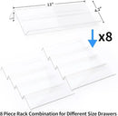 MIUKAA Clear Acrylic Spice Drawer Organizer, 4 Tier- 2 Set Expandable From 13" to 26" Drawer Seasoning Organizer, Kitchen Spice Rack Tray for Drawer/Countertop (Jars not included) by CozyNest Decor