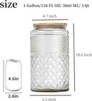 Large Glass Storage Jar, Glass Food Storage Containers with Bamboo Lid, Kitchen Containers Cereal Canisters Decorative Jar for Candy Snack Cookies Coffee Tea Nuts Airtight Glass Jars (Extra Large) by CozyNest Decor