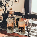 Wondise Halloween Flickering Flameless Candles with 6hrs Timer, Battery Operated LED Real Wax Candles Set of 3 Skull, Spider Web, Crow Raven Decals Halloween Home Decoration Gifts(3 x 3 x 6 Inch) by CozyNest Decor
