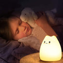 ZKLiLi Cat Night Light for Kids,Cute Night Lamp for Nursery,Squishy Silicone Cat Touch Lights Portable, Gift for Birthday and Christmas for Kids Baby Children by TinyTreasures Baby Boutique