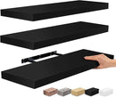 Sorbus Floating Shelves for Wall - 24" Bathroom Shelves, Wall Decor for Bedroom, Kitchen, Living Room, Home Decor & Book Storage - Mounted Floating Shelf with Invisible Brackets (Black, 3 Pack) by CozyNest Decor