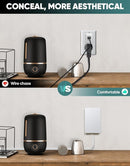 Outlet Concealer Power Strip-Outlet Cover Extender with 3AC Outlets-10ft Flat Plug Extension Cord,Universal Size,1625W for Kitchen, Home and Office,Child & Pet Safe(Dual 10 Foot) by TinyTreasures Baby Boutique