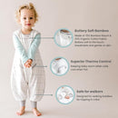 Tealbee Dreamsuit: Toddler Sleep Sack with Feet 12-18 months, 18-24 months - 1.2 TOG All Season Baby Wearable Blanket for Walkers - Rayon made from Bamboo, Organic Cotton Sleep Bag (12m-2T) - Alphabet by TinyTreasures Baby Boutique