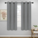 Easy-Going Blackout Curtains for Bedroom, Solid Thermal Insulated Grommet and Noise Reduction Window Drapes, Room Darkening Curtains for Living Room, 2 Panels(42x63 in, Light Gray) by CozyNest Decor