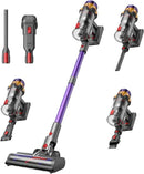 Xlife 550W Cordless Vacuum Cleaner 48KPa Powerful Suction, Long Runtime, Green Light Dust Detection, Adjustable Stick, Tangle-Free Brush for Pet Hair/Carpet/Hardwood Floors-P12 by CozyNest Decor