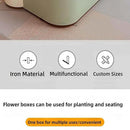 Outdoor Bench - Modern Outdoor Park Planter Bench Includes Luxurious and Simple Flower Box & Wooden Seating Area for Commercial Plaza,Food Court(47.24IN) by GreenHaven Gardens