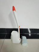JEHONN Disposable Toilet Bowl Cleaner Wand with 40 Cleaner Refills, Wall Mounted Long Handle Compact Bathroom Scrub Brush Holder Set for Sink Bathtub Wash Basin Mop Pool (Orange) by CozyNest Decor