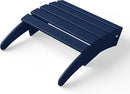 WestinTrends Outdoor Ottoman, Patio Adirondack Ottoman Foot Rest, All Weather Poly Lumber Folding Foot Stool for Adirondack Chair, Widely Used for Outside Porch Pool Lawn Backyard, Navy Blue by CozyNest Decor