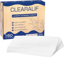 Laundry Detergent Sheets Up to 320 Loads, Fresh Linen - Great For Travel,Apartments, Dorms,CLEARALIF Laundry Detergent Strips Eco Friendly & Hypoallergenic (80 Sheets, Pack of 2) by CozyNest Decor