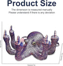 Middle Finger Octopus，Middle Finger Statue，Weird Decor Suitable for Indoor and Outdoor Garden Home Various Fish Tank Decoration (Purple) by GreenHaven Gardens