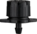 Raindrip R157CT Adjustable Flow Bubbler, Non-Pressure Compensating Emitter, Full-Circle Pattern, 8-Stream Spray, with 1/4-Inch Barbed Inlet, 5-Pack, Black by GreenHaven Gardens