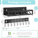Magnetic Spice Rack Organizer for Fridge Seasoning Organizer for Kitchen storage with Screw or Adhesive Hanging,Magnetic Shelf with Hook for Refrigerator and Oven (2pack) by CozyNest Decor