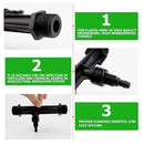 Fertilizer Injector Tube, Irrigation Venturi Fertilizer Injector 3/4Inch Agriculture Garden Fertilizer Mixer Injector Agriculture Tool Plastic (Black)
