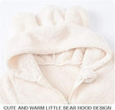 Baby Fleece Jumpsuits Infant Bear Ear Snowsuit Newborn Hooded Romper Warm Coat by TinyTreasures Baby Boutique