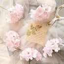 Tifuly Hydrangea Artificial Flowers -12 pcs Realistic Fake Hydrangea Silk Flowers with Stems Faux Hydrangea Flowers Heads for Office Home Party Wedding Centerpiece DIY Floral Decor (Pink) by CozyNest Decor