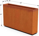 Corten Steel Planter Rectangle Outdoor Metal Garden Box Heavy Duty | Made in USA | Fully Assembled by GreenHaven Gardens