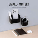 loukin Magnetic & Adhesive Dry Erase Marker Holder with Diver, 1 Small + 1 Mini, Magnetic Storage Organizer for Whiteboard or Refrigerators (Black) by CozyNest Decor