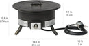Amazon Basics Portable Propane Fire Pit, 19 inch Round Gas for Patio, 55,000 BTU Carry Strap by GreenHaven Gardens