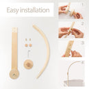 Baby Crib Mobile Arm - Wooden Baby Mobile Crib Holder for Hanging Baby Crib Attachment for Nursery Decor (Curved Structural Arm) by TinyTreasures Baby Boutique
