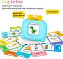 Spanish English Bilingual Learning Toys, Educational ABC Talking Flash Cards with 520 Sight Words, Autism Sensory Toys, Toddler Toys for 2 3 4 5 6 Year Old, Easter/Xmas/Birthday Gift, Blue by TinyTreasures Baby Boutique