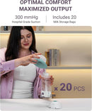 Heated Breast Pump Hands Free, Industry-Leading Heating Tech, Innovative Magnetic Charging Base, App Discreet Control, 20pcs Breastmilk Storage Bags Included, Hospital-Grade Suction, 2 Pack by TinyTreasures Baby Boutique
