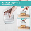 Ankou Airtight Pop Cereal Container, 3300ml Each Large Cereal Containers with Scoops Food Storage Canister Dispenser Perfect For Cereal Flour Spaghetti Rice Kitchen Organizing 3.5qt by TinyTreasures Baby Boutique