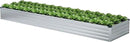 12x4x1FT Galvanized Raised Garden Beds Kit Large Outdoor Metal Gardening Planter Box for Vegetable Elevated Flower Herbs, Silver by GreenHaven Gardens